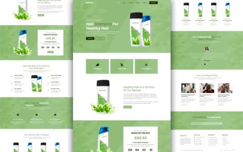 Hairnic – Single Product Website Template