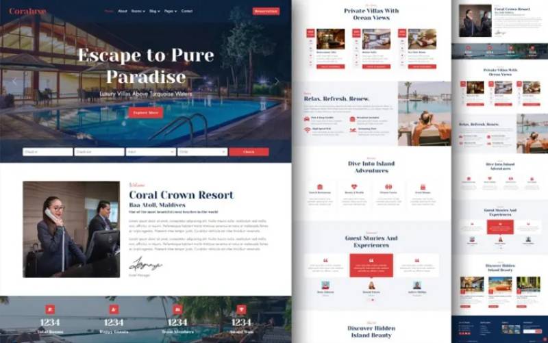 Coraluxe – Hotel & Resort Website Template