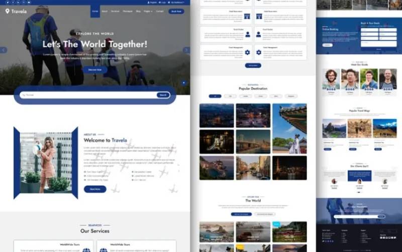 Travela – Free Tourism Website Template