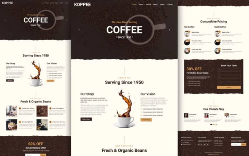 KOPPEE – Coffee Shop HTML Template