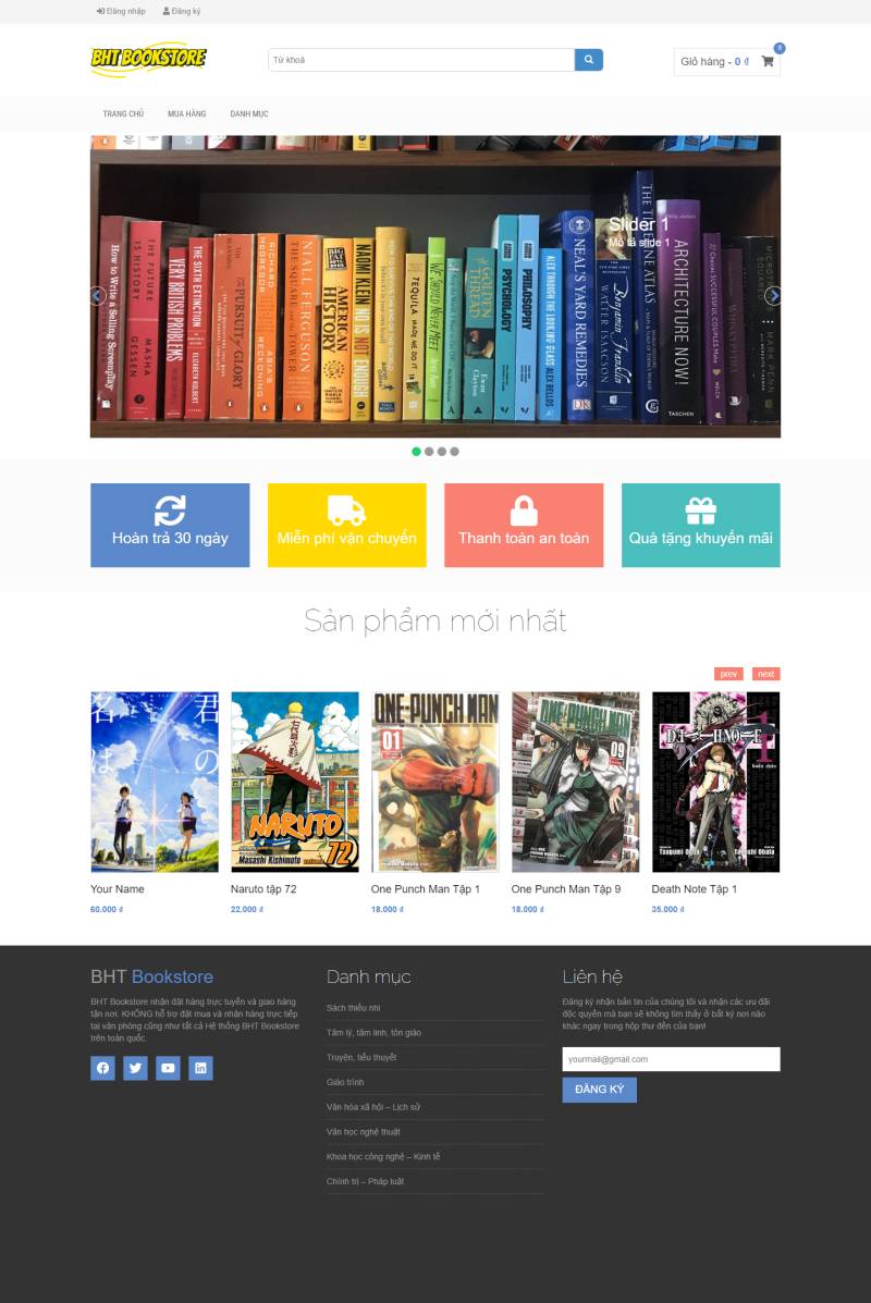 BHT-Bookstore-PHP - Website bán sách trực tuyến