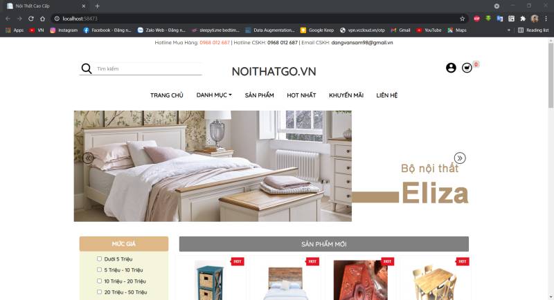 Website bán nội thất ASP.NET MVC + SqlServer (2014)